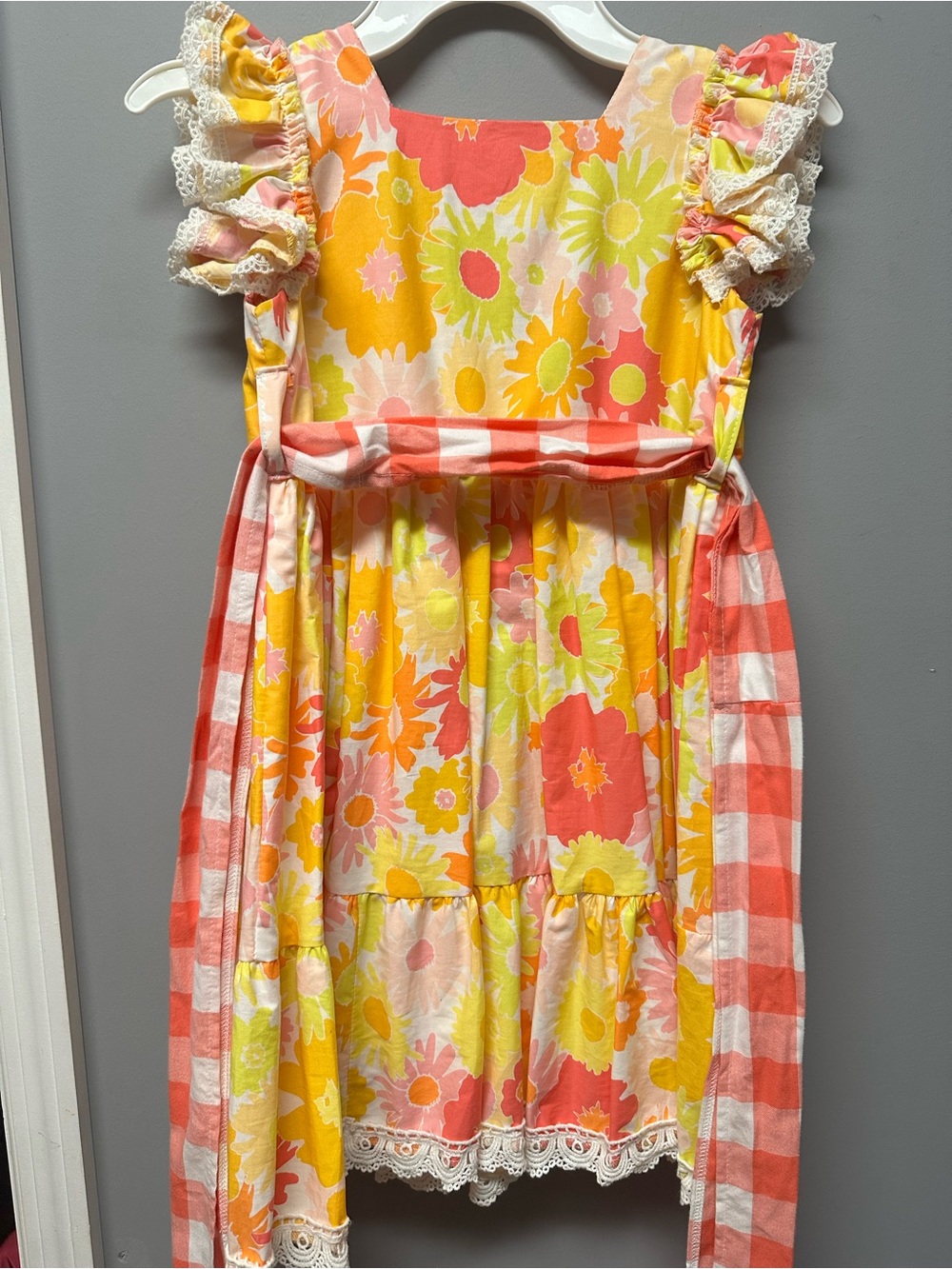 Girls Haute Baby Floral Ruffle Sleeve Dress